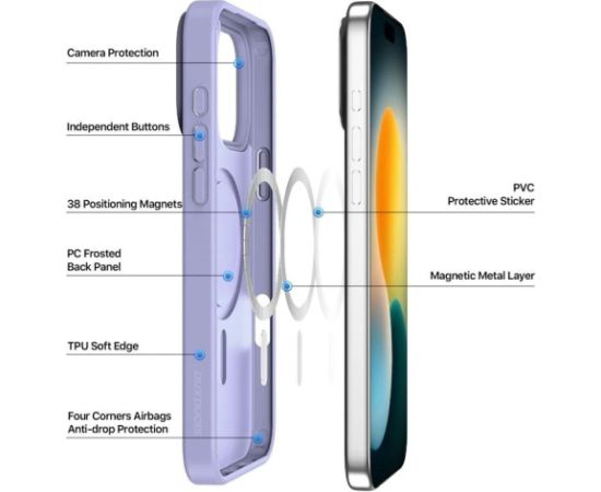 Case Dux Ducis Yind Apple iPhone 17 Pro Max purple Neoriģinālie Maciņi