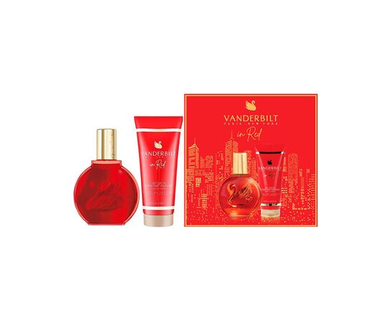 Gloria Vanderbilt Vanderbilt In Red Dárková sada EDT 100 ml a tělové mléko 100 ml 100ml Dāvanu komplekti