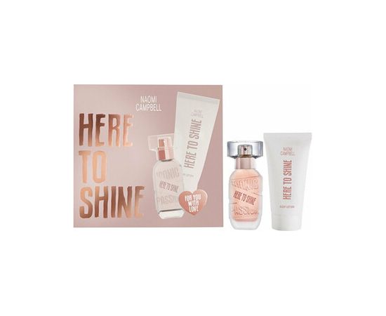 Naomi Campbell Here To Shine Dárková sada EDT 15 ml a tělové mléko 50 ml 15ml Dāvanu komplekti