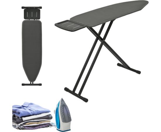 Gludināmais dēlis ar statīvu, 122 × 38 cm, 7 augstuma regulēšanas līmeņi, KINGHOFF, KH 1940 Veļas Gludināmie dēļi