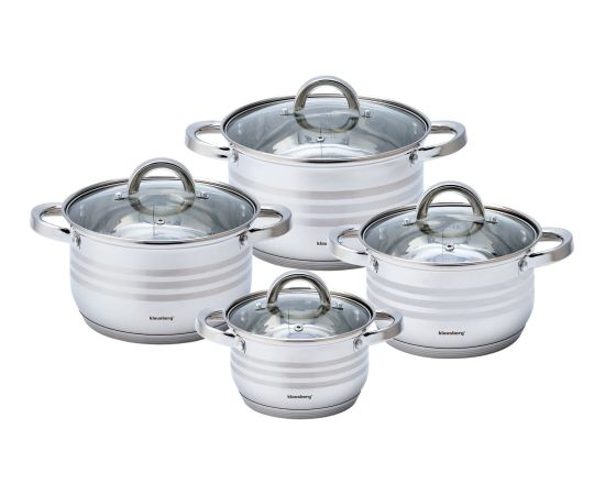 Набор кастрюль Ø16/18/20/24 см, Klausberg, нержавеющая сталь, KB 7694 Katli