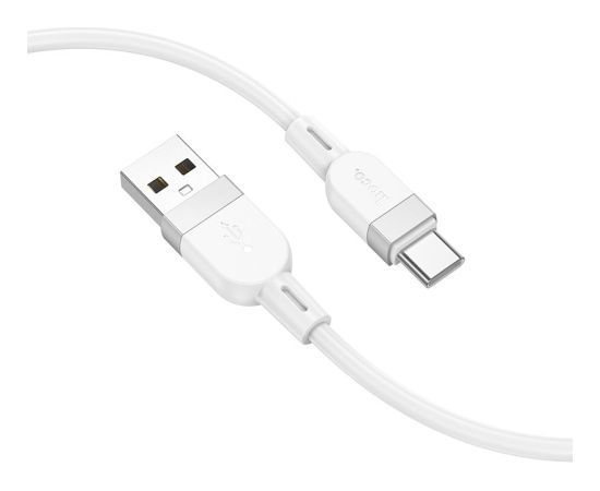 Hoco   X109 Energy silicone charging data cable Type-C(L=1M) White Data USB kabeļi