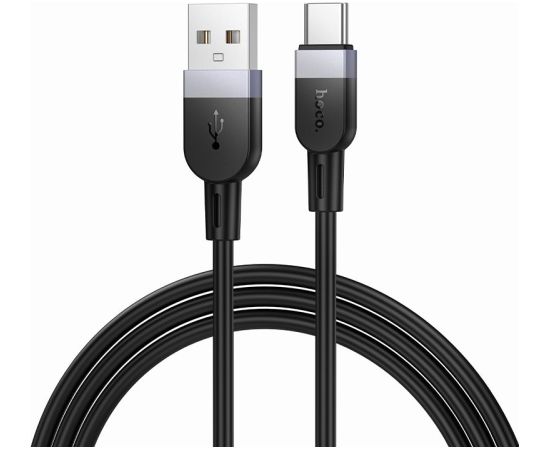 Hoco   X109 Energy silicone charging data cable Type-C(L=1M) Black Data USB kabeļi