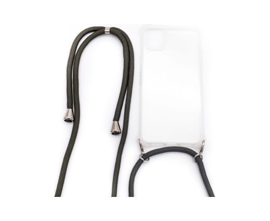 Evelatus Apple  iPhone 11 Silicone Transparent with Necklace TPU Strap Transparent Neoriģinālie Maciņi