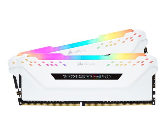 Corsair DDR4 32 GB 2666-CL16 - Dual-Kit - Vengeance RGB PRO White RAM Operatīvā atmiņa