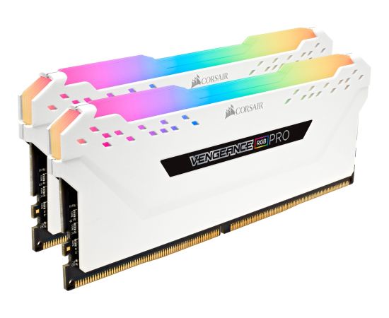 Corsair DDR4 32 GB 2666-CL16 - Dual-Kit - Vengeance RGB PRO White RAM Operatīvā atmiņa
