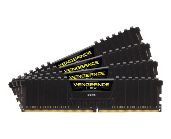 Corsair DDR4 64GB 2666-16 Vengeance LPX Black Quad RAM Operatīvā atmiņa