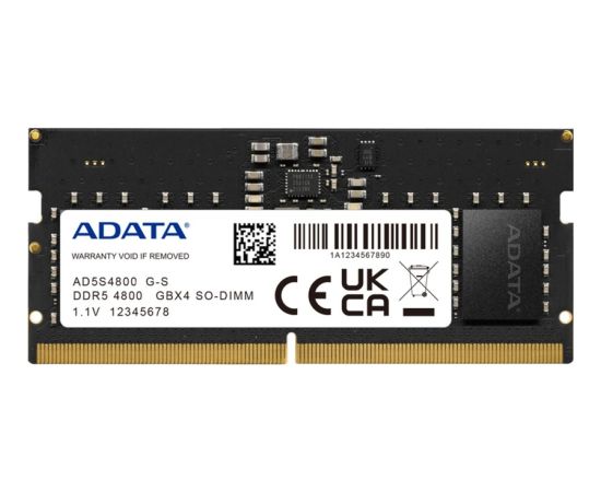 ADATA DDR5 8GB - 4800 - CL - 40 - ECC - SO-DIMM - AD5S48008G-S - Premier - black RAM Operatīvā atmiņa
