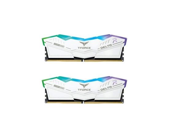 Team Group DDR5 - 32 GB -6000 - CL - 38 Kit, RAM (white, FF4D532G6000HC38ADC01, Delta RGB) RAM Operatīvā atmiņa