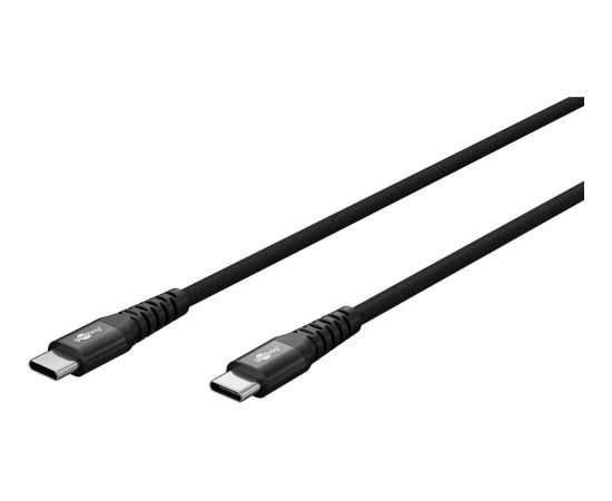 Goobay USB-C Supersoft Textile Cable with Metal Plugs, 1 m Дата USB-кабели