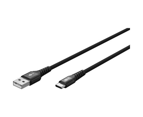 Goobay USB-C to USB-A Supersoft Textile Cable with Metal Plugs 74527 Data USB kabeļi