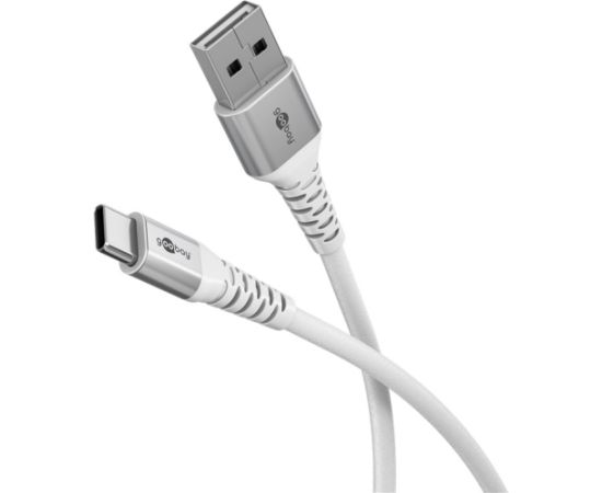 Goobay USB-C to USB-A Supersoft Textile Cable with Metal Plugs 74530 Data USB kabeļi