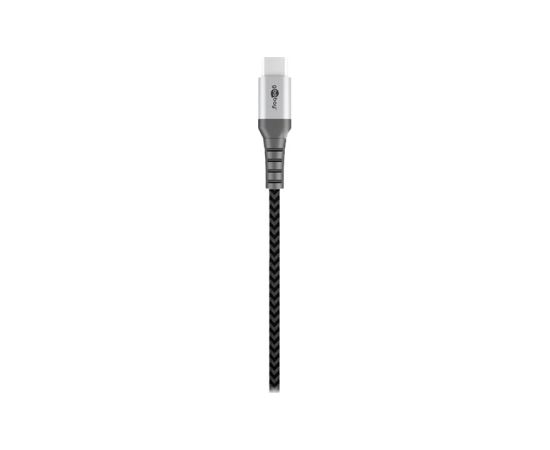 Goobay USB-C to USB-A Textile Cable with Metal Plugs 49296 USB-C to USB-A Data USB kabeļi