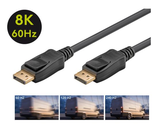 Goobay DisplayPort Cable 2.0/2.1, 40 Gbit/s 2 m HDMI vadi