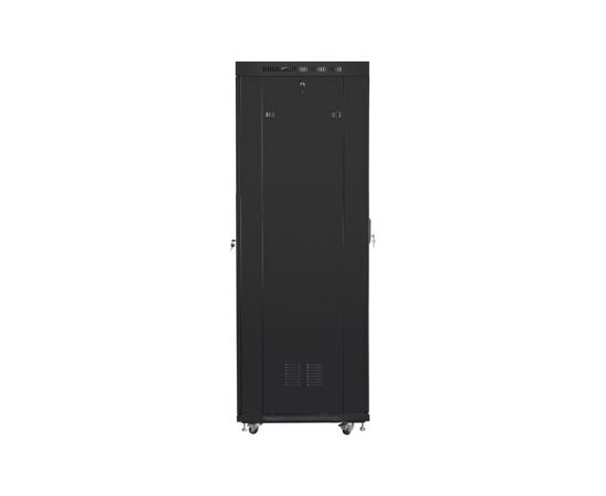 Lanberg Rack cabinet 19" free-standing 42U/800x800 (flat pack) with glass door, LCD FF01-8842-12BL Black Serveri un to komponentes