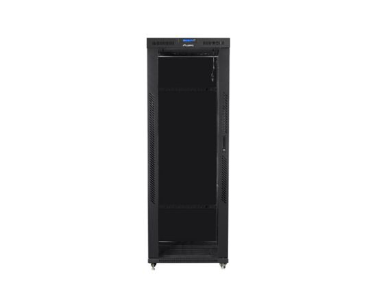 Lanberg Rack cabinet 19" free-standing 42U/800x800 (flat pack) with glass door, LCD FF01-8842-12BL Black Serveri un to komponentes