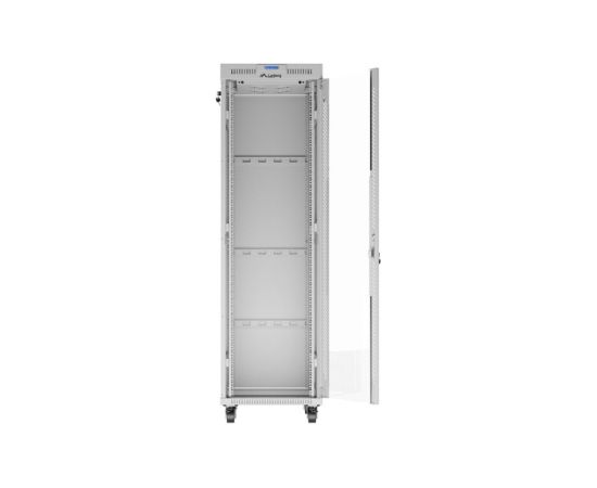 Lanberg Rack cabinet 19" free-standing 42U/600x800 (flat pack) with glass door, LCD FF01-6842-12SL Grey Serveri un to komponentes