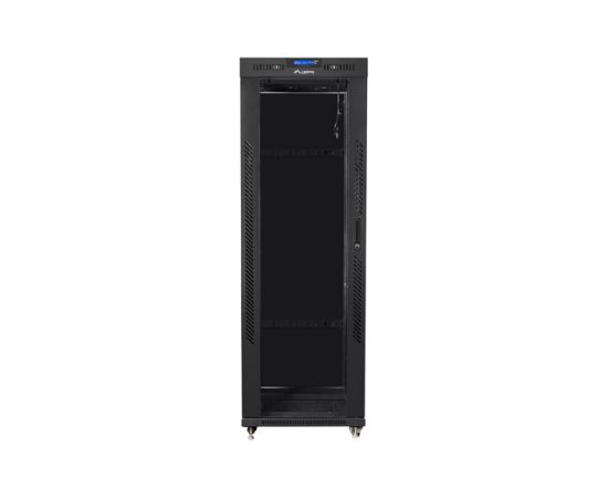 Lanberg Rack cabinet 19" free-standing 37U/800x1000 (flat pack) with glass door, LCD FF01-8037-12BL Black Serveri un to komponentes