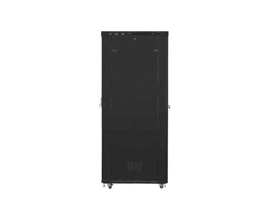 Lanberg Rack cabinet 19" free-standing 47U/800x1200 (flat pack) with glass door, LCD FF01-8247-12BL Black Serveri un to komponentes