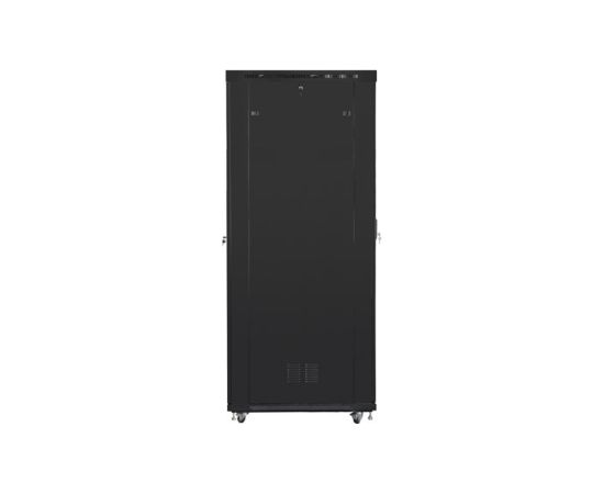 Lanberg Rack cabinet 19" free-standing 47U/800x1200 (flat pack) with glass door, LCD FF01-8247-12BL Black Serveri un to komponentes