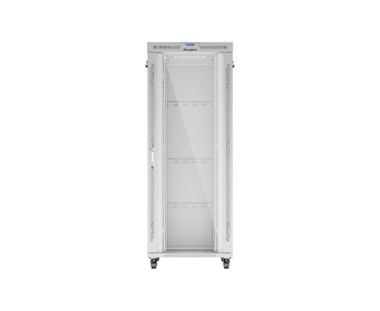 Lanberg Rack cabinet 19" free-standing 42U/800x1000 (flat pack) with glass door, LCD FF01-8042-12SL Grey Serveri un to komponentes