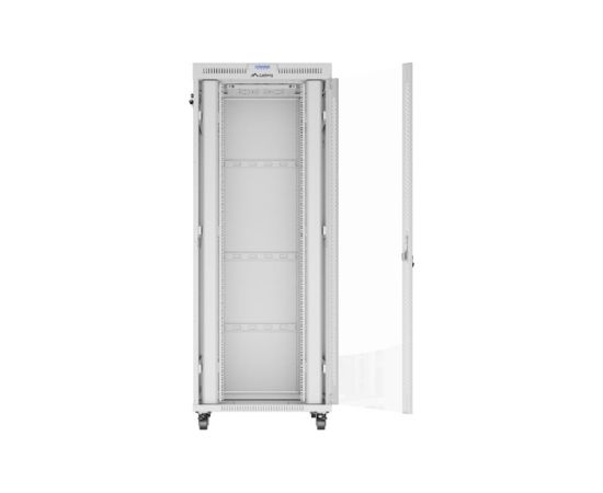 Lanberg Rack cabinet 19" free-standing 42U/800x1000 (flat pack) with glass door, LCD FF01-8042-12SL Grey Serveri un to komponentes