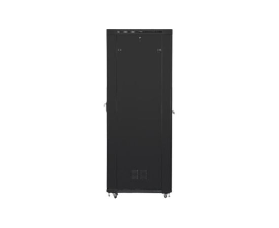 Lanberg Rack cabinet 19" free-standing 47U/800x1000 (flat pack) with glass door, LCD FF01-8047-12BL Black Serveri un to komponentes
