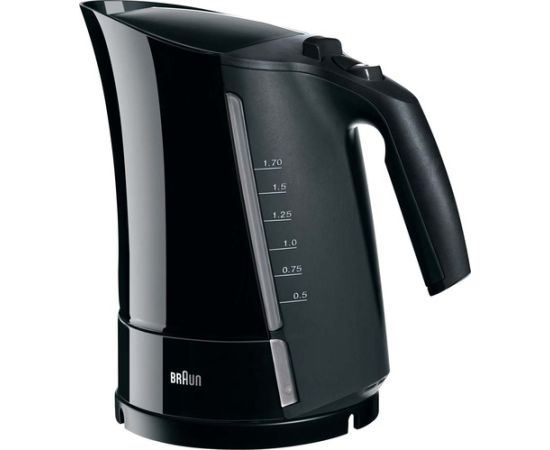 Braun WK 300 Standard kettle 2200 W 1.7 L Plastic 360° rotational base Black Tējkannas (elektriskās)