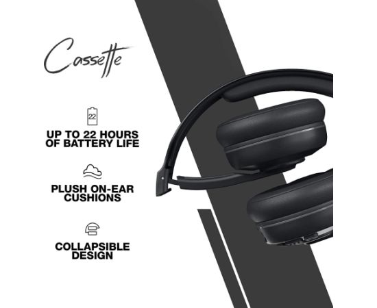 Skullcandy Wireless Headphones Cassette Wireless/Wired On-Ear Microphone Wireless Black Austiņas