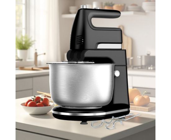 Maestro MR-553 Stand mixer with rotating bowl 600 W Black, Steel Mиксеры