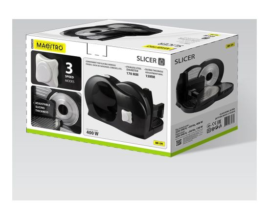 Maestro MR-591 Slicer Black Pārtikas šķēlētāji