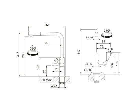 Franke Maris Izvelkams Uzgalis Hroms Virtuves Izlietnes Jaucējkrāns Для кухни