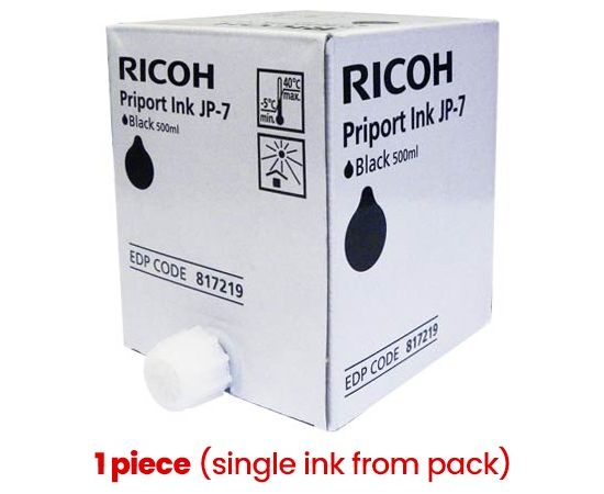 Ricoh JP-7 (817219) Ink Cartridge, Black (1 piece) Lāzerprinteru izejmateriāli