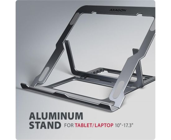 NB ACC STAND 10"-17.3"/ALUMINUM GREY STND-LAG AXAGON Jaunumi - Datori