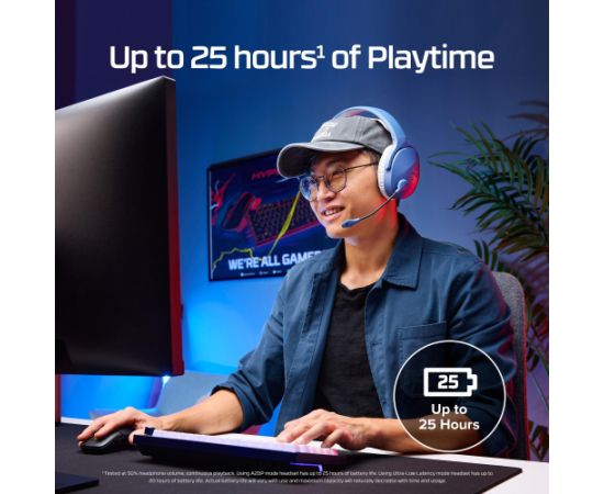 HEADSET HYPERX CLOUD JET/WRL GAM BLU AM7A0AA HYPERX Austiņas