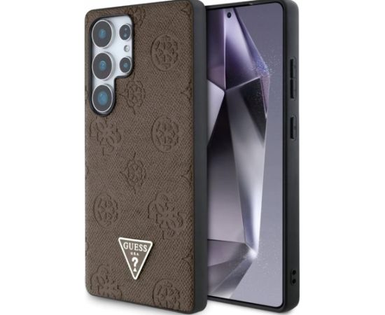 Guess Grained Hot Stamp Peony Pattern Triangle Logo MagSafe Чехол для Samsung Galaxy S25 Ultra Чехлы - альтернативные