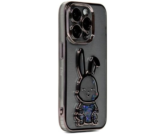 iLike Apple  iPhone 15 Pro Max Silicone Case Print Desire Rabbit Black Neoriģinālie Maciņi