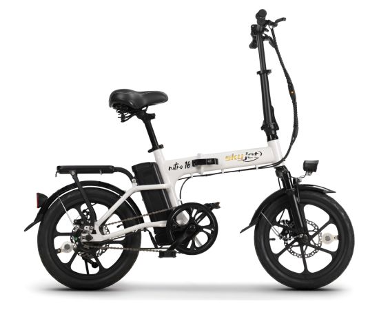 Elektriskais velosipēds SKYJET 16 Nitro balts Электрические велосипеды