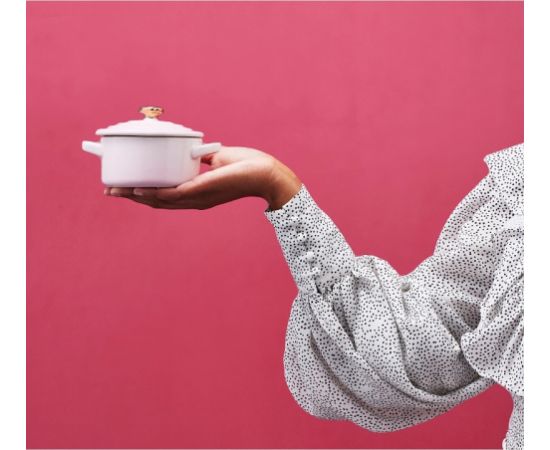 Le Creuset Мини-кастрюля из каменной керамики, диаметр 10 см, белая. Katli