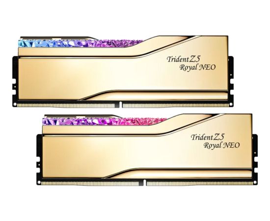 G.Skill DDR5 - 64GB - 6000 - CL - 26 (2x 32 GB) dual kit (gold, F5-6000J2636H32GX2-TR5NG, Trident Z5 Royal Neo, AMD EXPO) RAM Operatīvā atmiņa