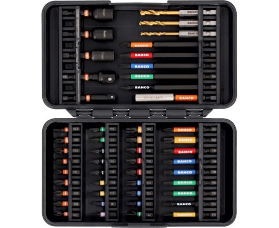 Skrūvgriežu uzgaļu komplekts Bahco 66IM/50C3HSS; 1/4''; 50 gab. Аксессуары для дрелей