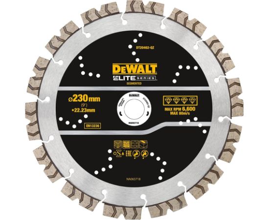 Dimanta griešanas disks DeWalt DT20462-QZ; 230 mm Dažādi diski
