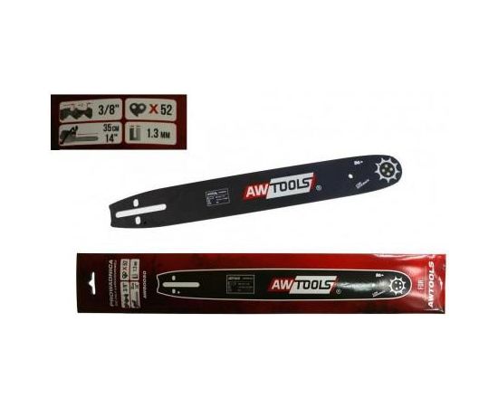 Vadotne ķēdes zāģim AWTools AW80054BL; 37,5 cm; .325''; 64; 1,5 mm Piederumi dārza tehnikai