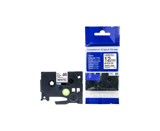 Brother Tz2-FX231 uzl. lente Flexible melns uz balta, 12mm (analogs tzeFX231) Tapes - Adatu / Matrix printeriem