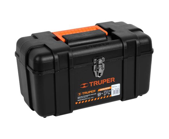 Industriālā plastmasas instrumentu kaste ar metāla slēgiem, 432x241x229 Truper® Jaunumi -Dārzam