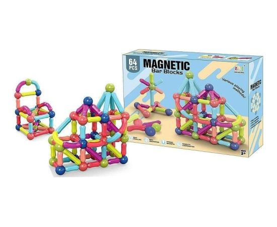 Adar Klocki magnetyczne 3D 64el Konstruktori 