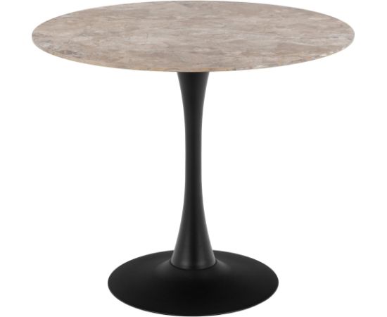 Dining table MALTA D90xH75cm, brown/black Комплекты мебели для столовой