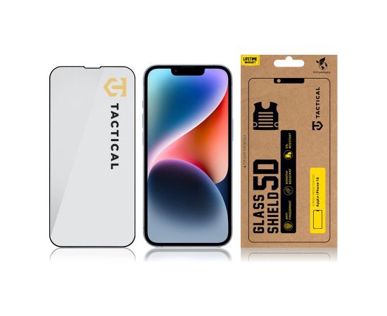 Tactical 5D Защитное стекло для Apple iPhone 13|13 Pro|14 | черный Защитная пленка для экрана