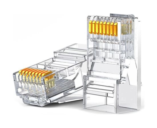 Ugreen 100x Tīkla spraudnis RJ45 (8P8C) CAT6 UTP caurspīdīgs (60558) Tīkla vadi
