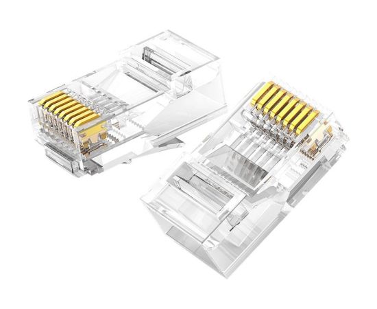 Ugreen 100x Tīkla spraudnis RJ45 (8P8C) CAT6 UTP caurspīdīgs (60558) Tīkla vadi
